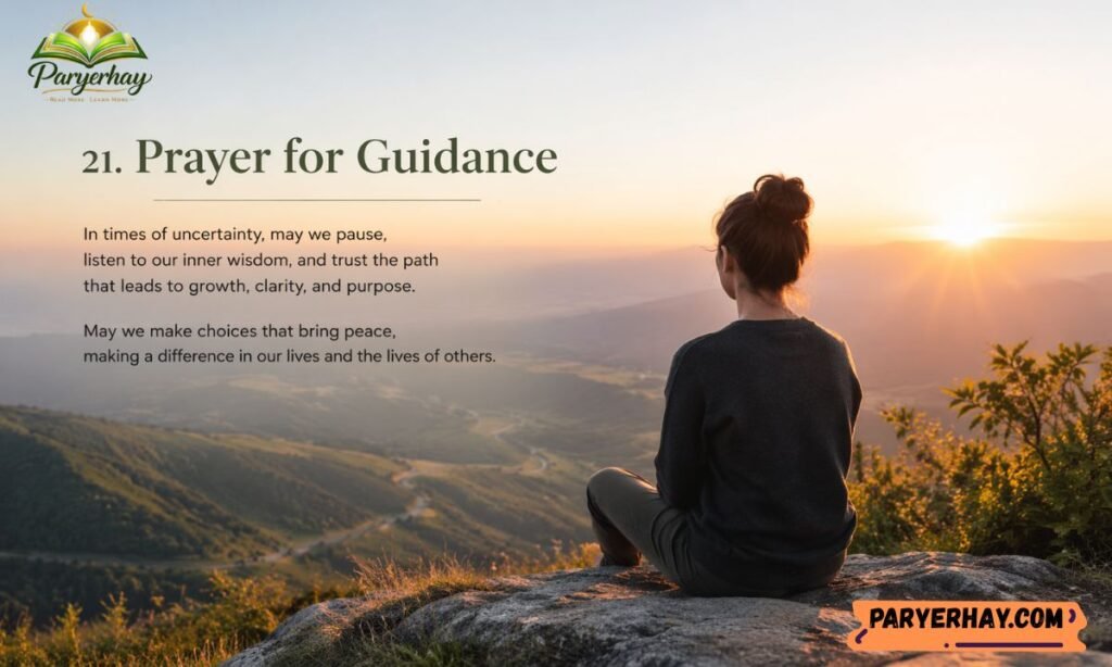 21. Prayer for Guidance