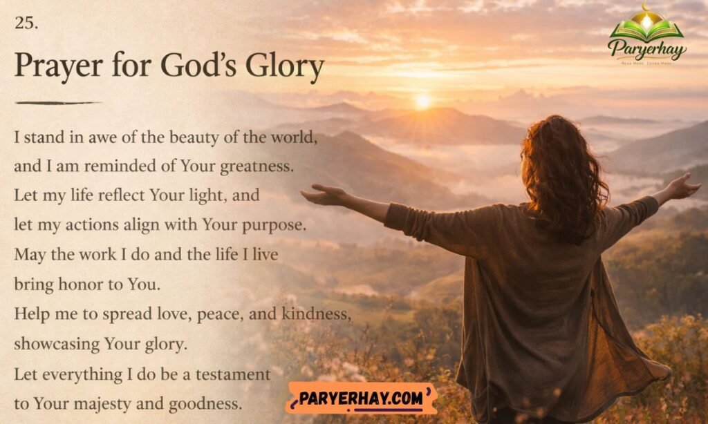 25. Prayer for God's Glory