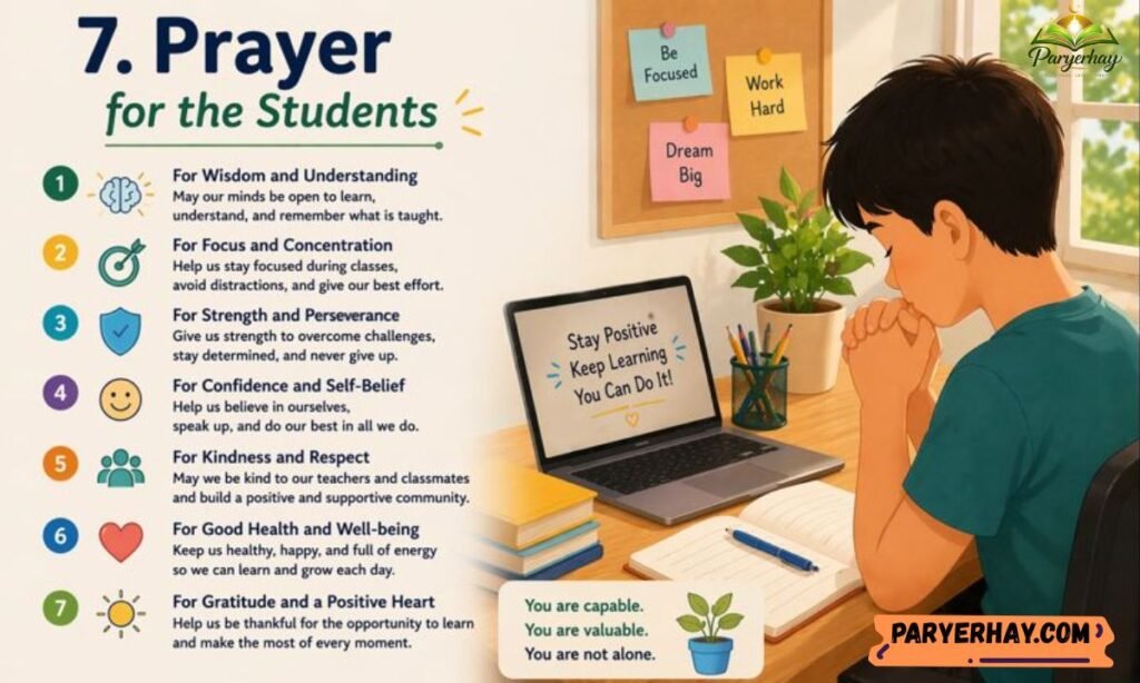 7. Prayer for the Students